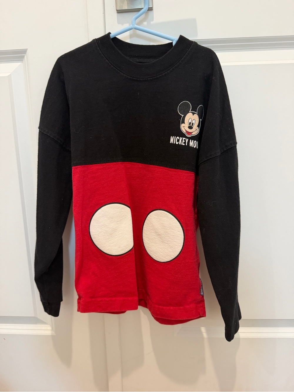 Kids Disneyland Mickey Mouse Black & Red Colorblock Kids Spirit Jersey